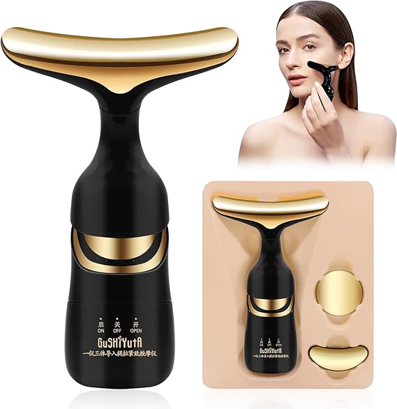 Masajeador Facial 3 En 1 Reafirma, Reduce Arrugas y Papada