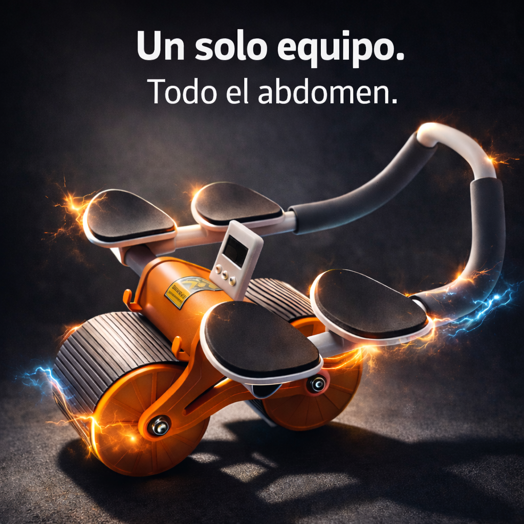 Rodillo Abdominal con Rebote Automático y Cronometro