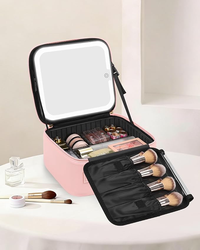 Cosmetiquera Con Espejo Led Portátil