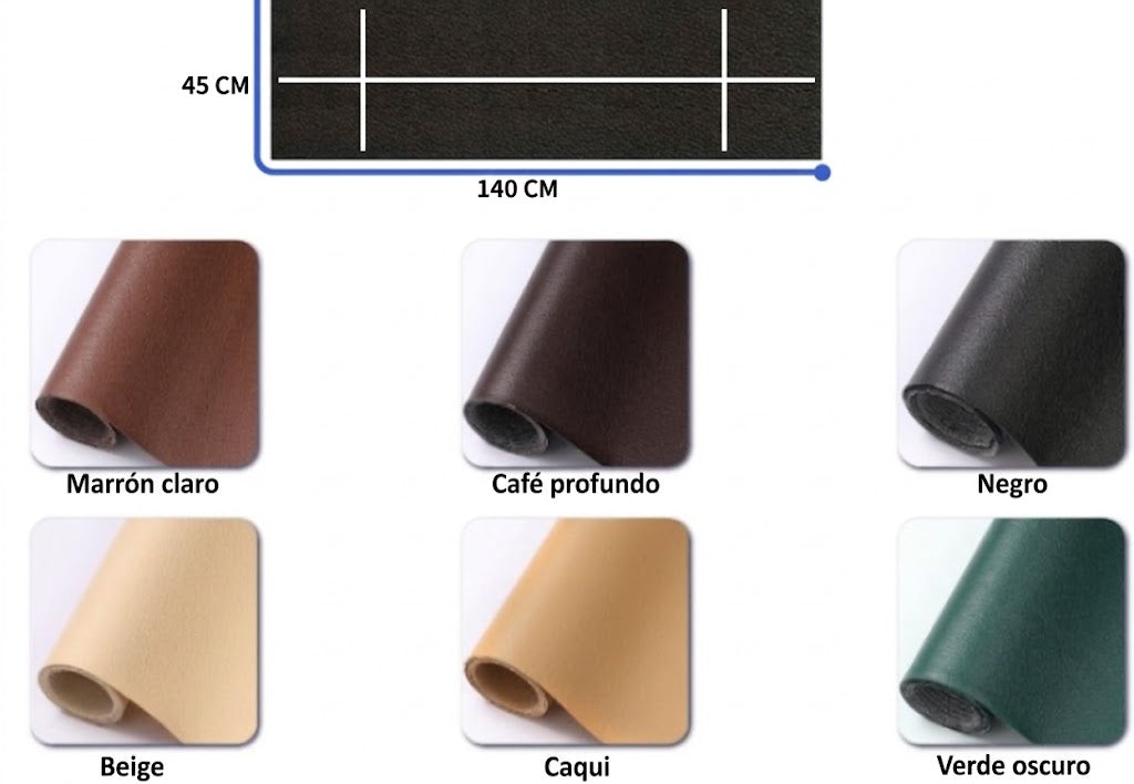 Parche de Cuero Autoadhesivo – Restaura y Protege tus Muebles con Acabado Profesional al Instante!