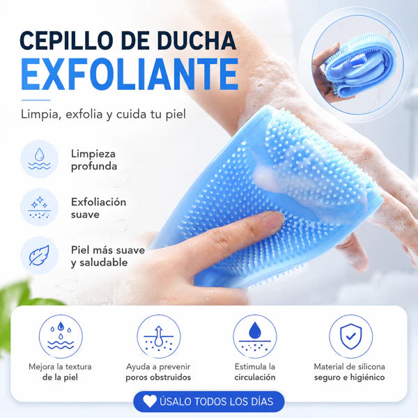 Cepillo corporal de silicona para ducha + Obsequio
