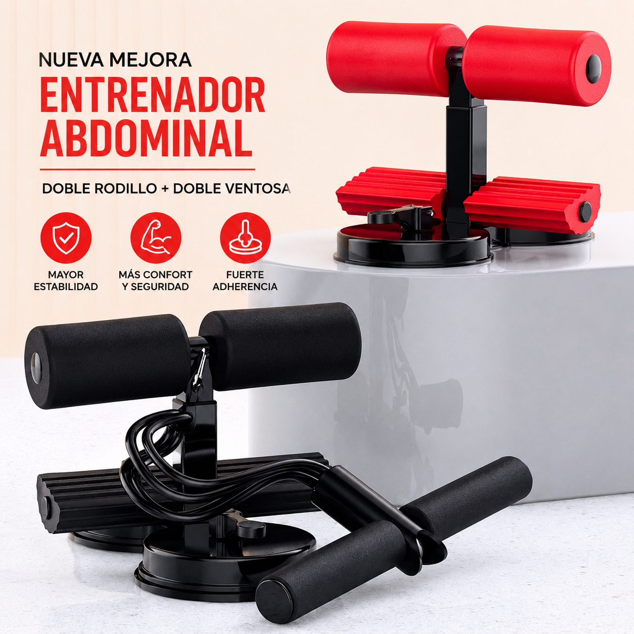 Soporte De Ejercicio con Ventosas + Cuerda Tensora