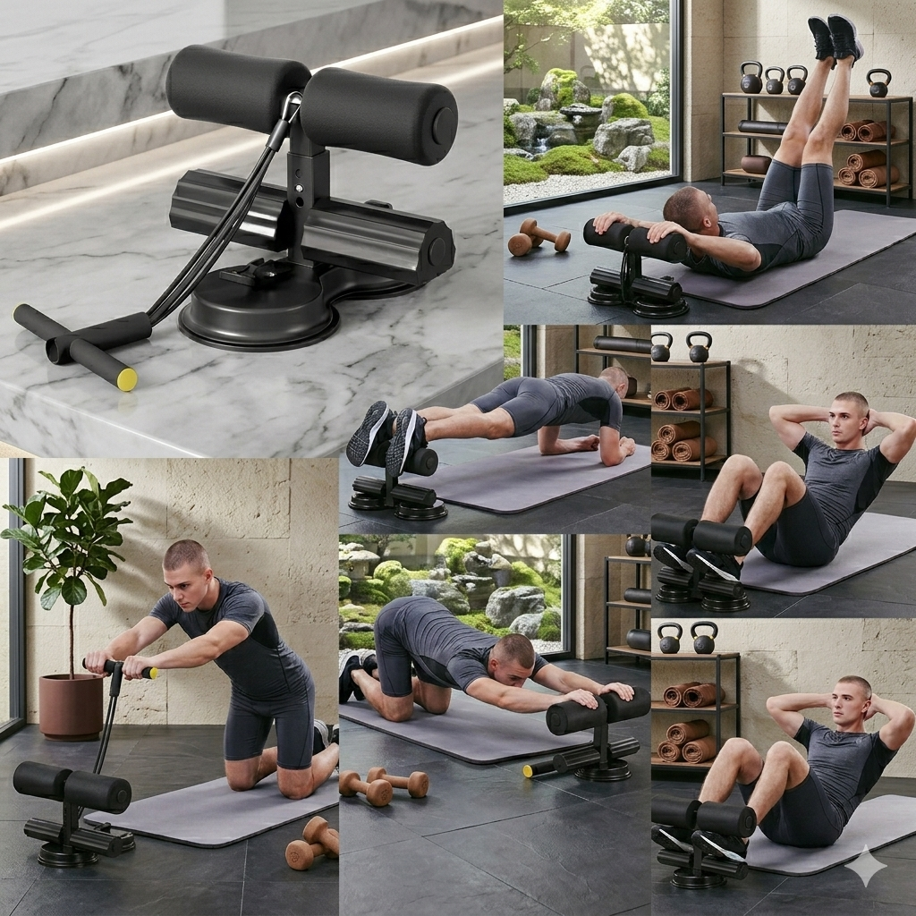 Soporte De Ejercicio con Ventosas + Cuerda Tensora