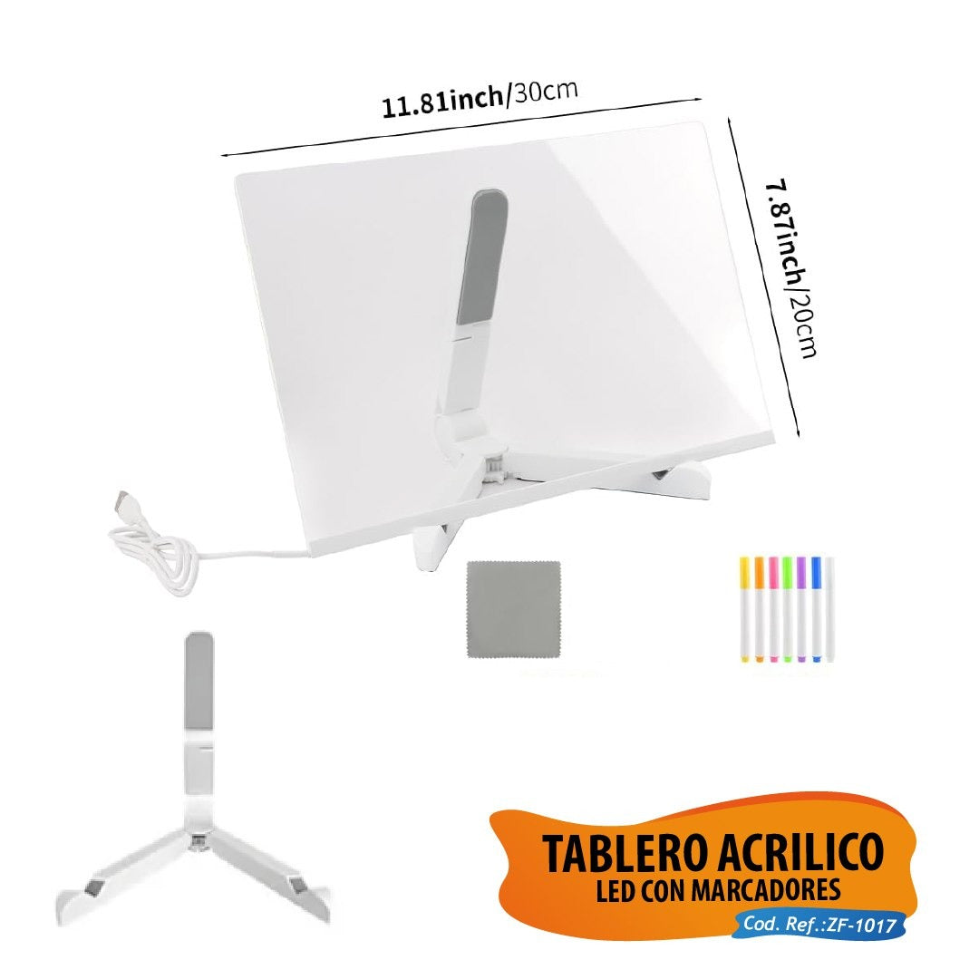Pizarra Mágica Acrílica Led