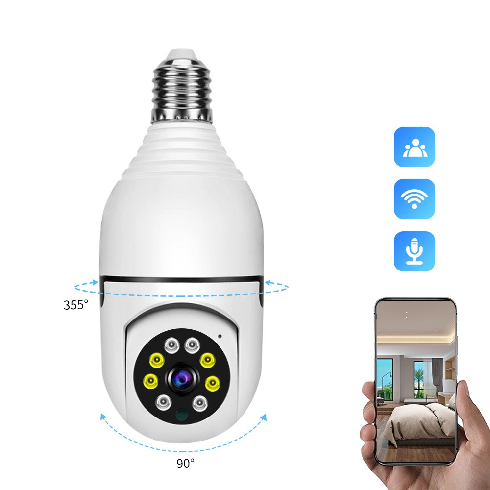 Cámara de seguridad tipo bombillo 360°
