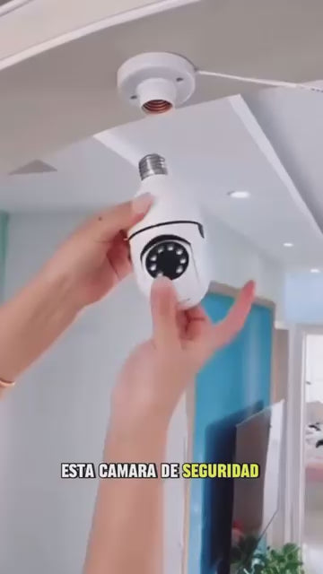 Cámara de seguridad tipo bombillo 360°